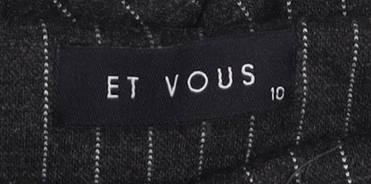 Et Vous Women's Black Striped Shift Dress Size 10