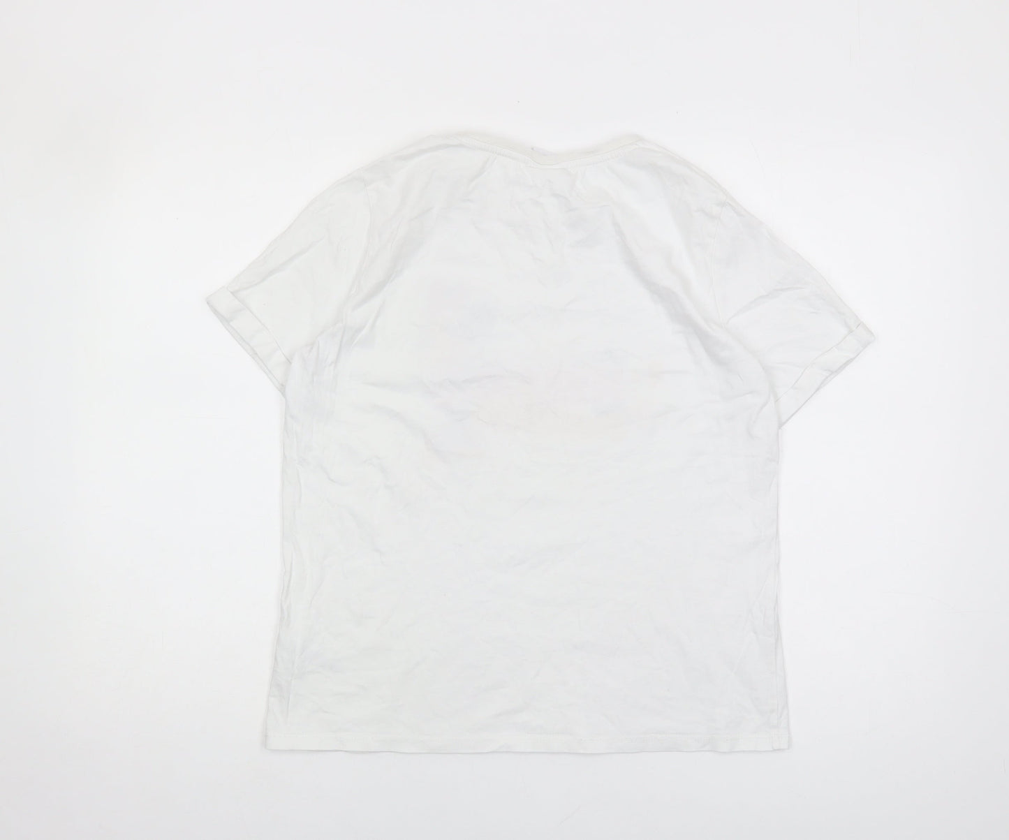 Womens UK Size 14 Disney White Basic T-Shirt