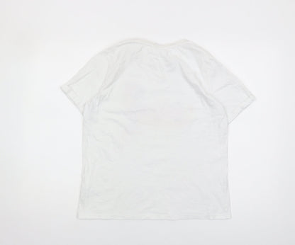 Womens UK Size 14 Disney White Basic T-Shirt