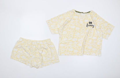 Disney at George Yellow Lounge Set Women 12-14 Graphic Print
