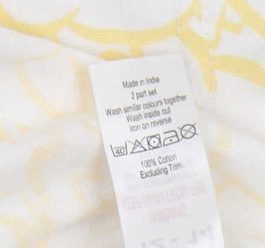 Disney at George Yellow Lounge Set Women 12-14 Graphic Print
