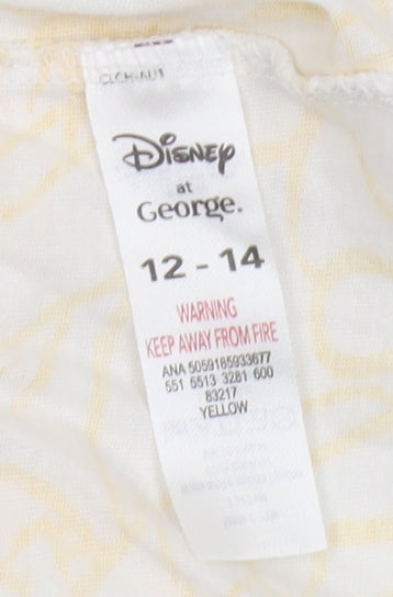 Disney at George Yellow Lounge Set Women 12-14 Graphic Print
