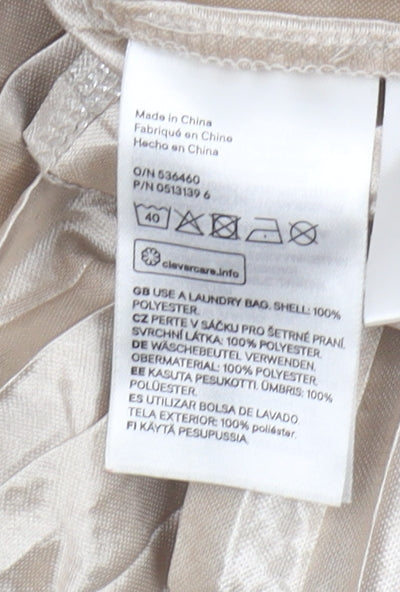 H&M Girls Silver Pleated Skirt - Size 10 Years