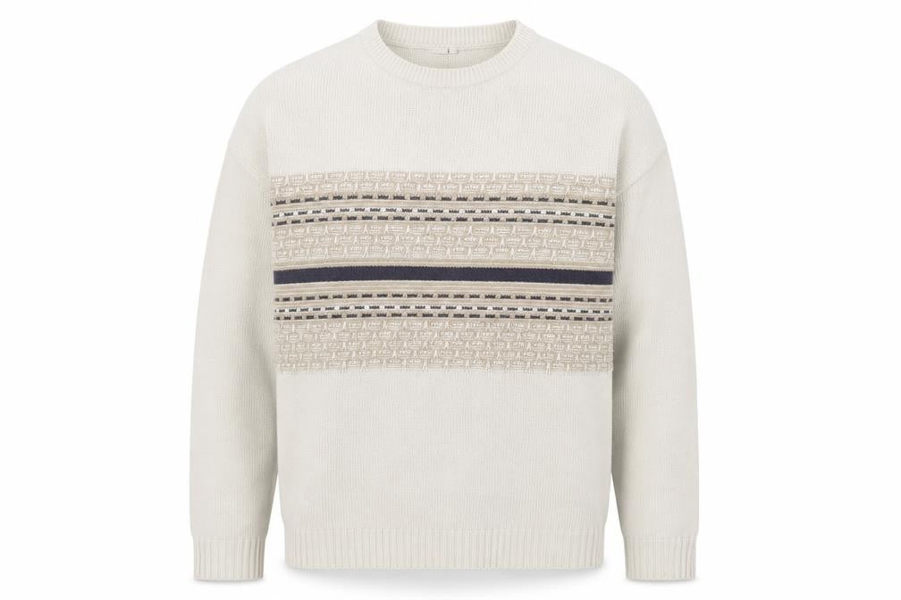 Mens UK Size L Zantos Beige Pullover Jumper