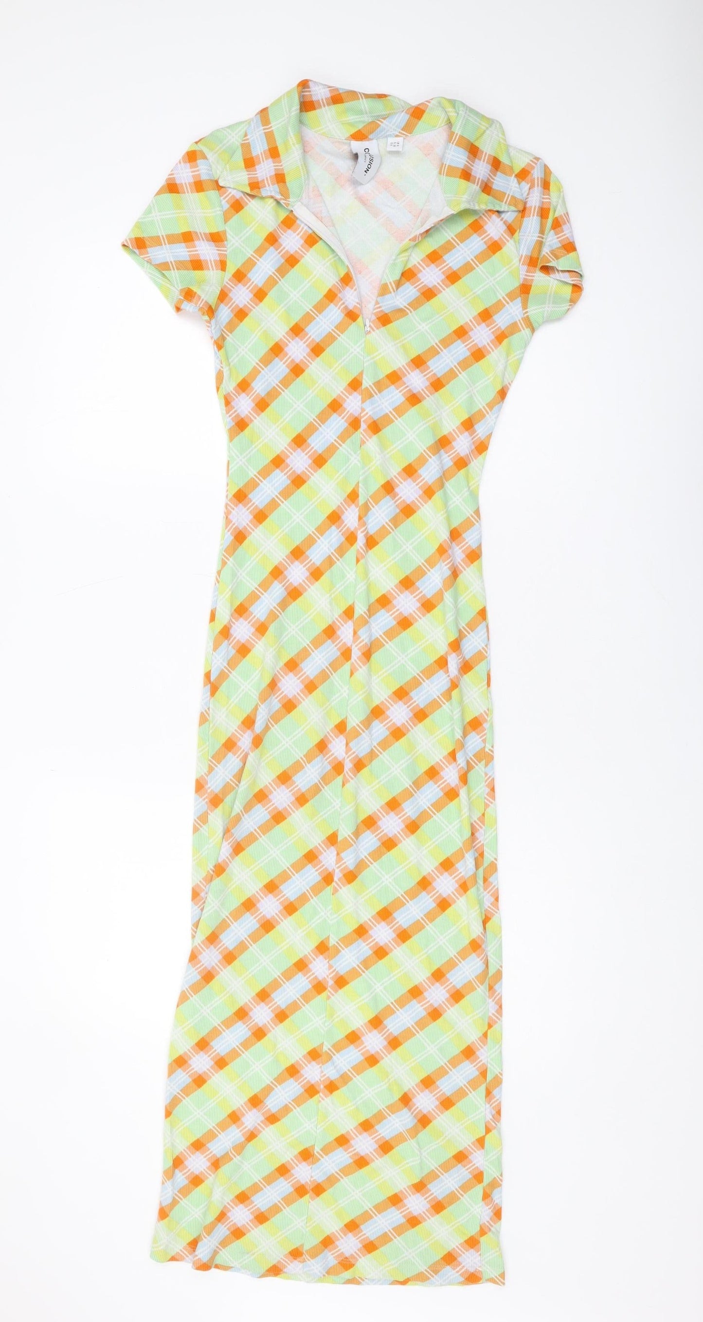 Collusion Women's Multicoloured Plaid Shirt Dress Size 10