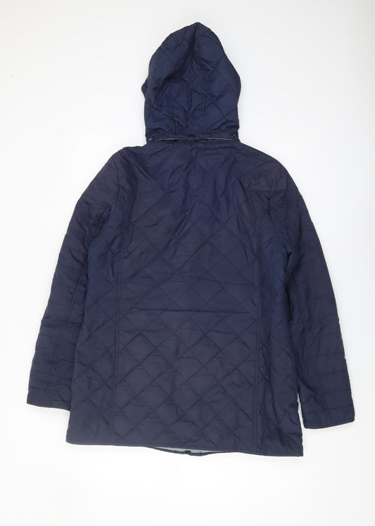 Cotton Traders Women's Quilted Navy Jacket UK 12