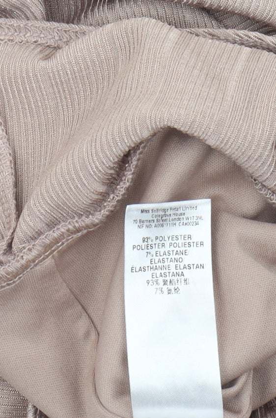 Miss Selfridge Women's Beige Bodysuit Size 12 Slim Fit