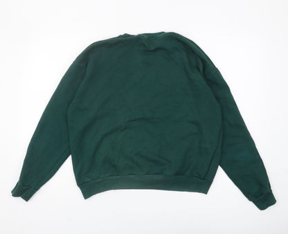 Stradivarius Women's Green Pullover Sweatshirt, Size M
