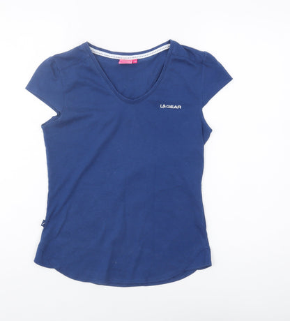 Womens UK Size 10 LA Gear Blue  T-Shirt