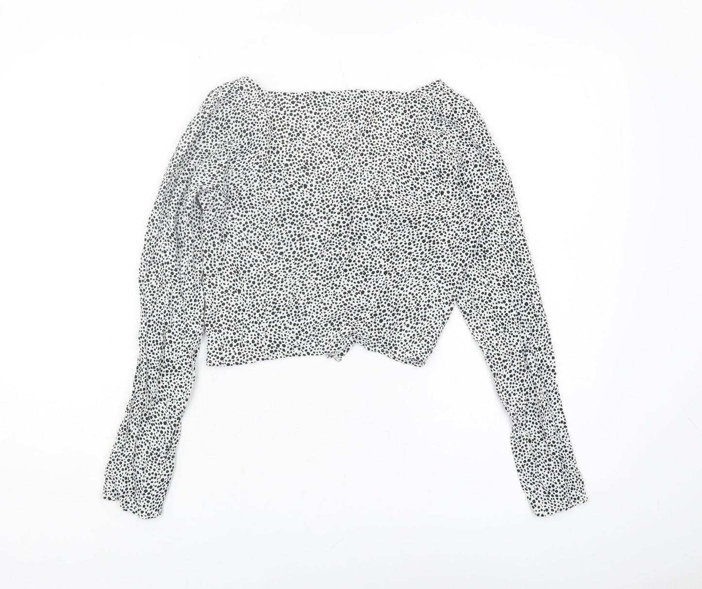 Bershka Women's Cropped V-Neck Blouse - Size S