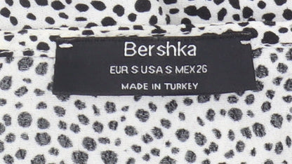 Bershka Women's Cropped V-Neck Blouse - Size S