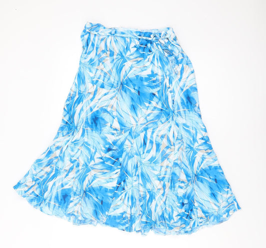 Marks and Spencer Blue A-Line Geometric Women's Skirt