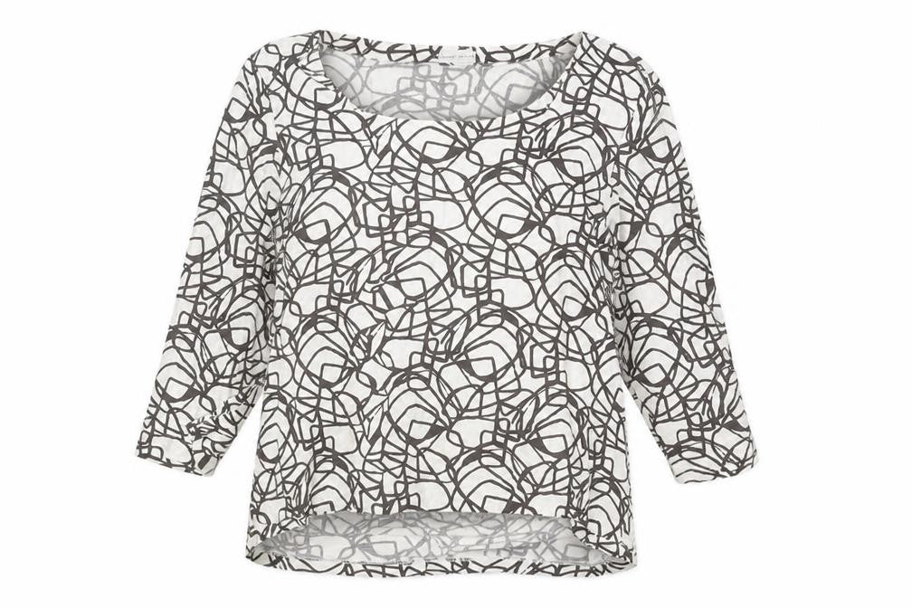 Womens UK Size L Minuet White Jersey Blouse