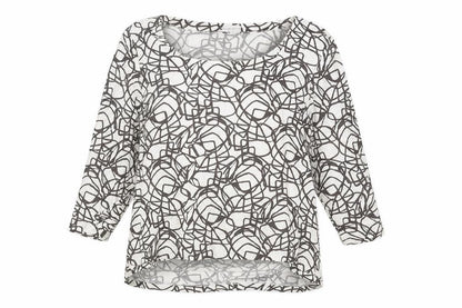 Womens UK Size L Minuet White Jersey Blouse