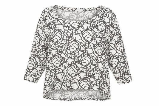 Womens UK Size L Minuet White Jersey Blouse