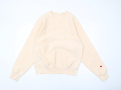 Champion Beige Unisex Sweatshirt Small Pullover Crew Neck