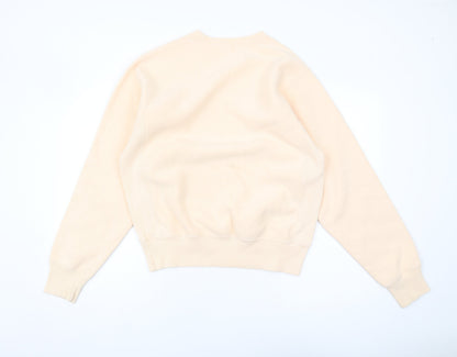 Champion Beige Unisex Sweatshirt Small Pullover Crew Neck