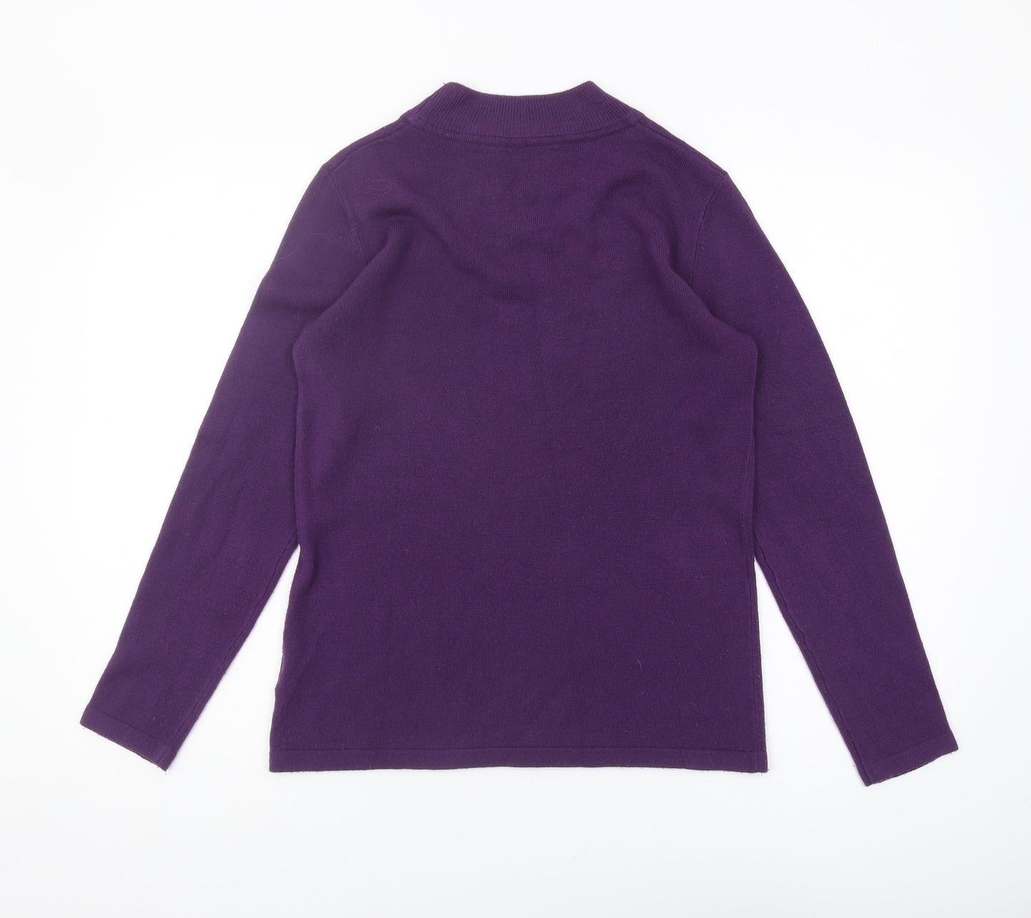 Damart Women's Purple Studded Pullover Jumper Size S