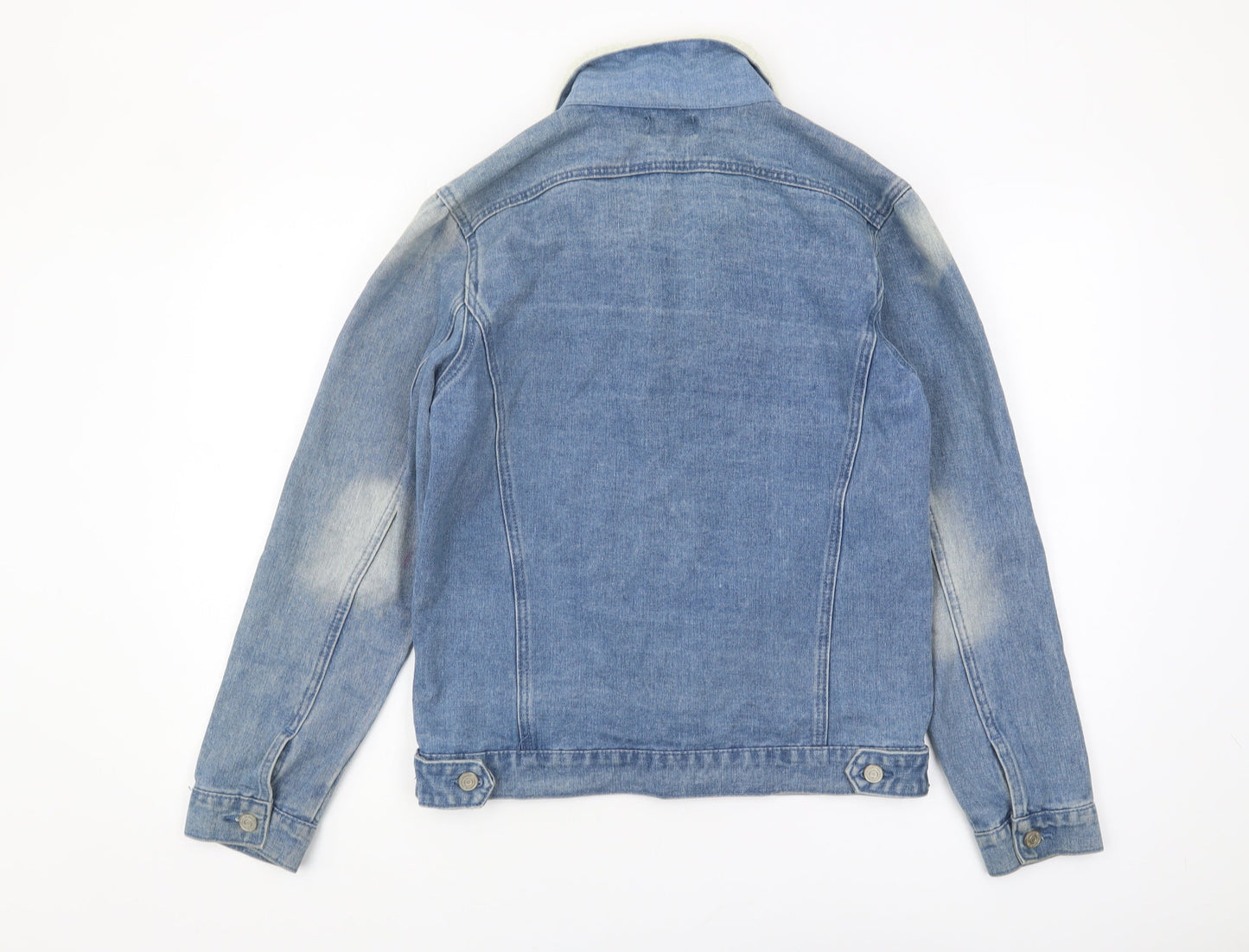 Mens UK Size S boohooMAN Blue Basic Jacket
