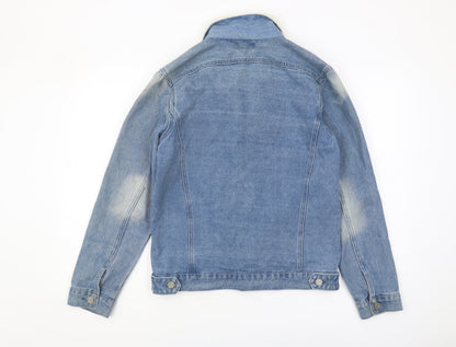 Mens UK Size S boohooMAN Blue Basic Jacket