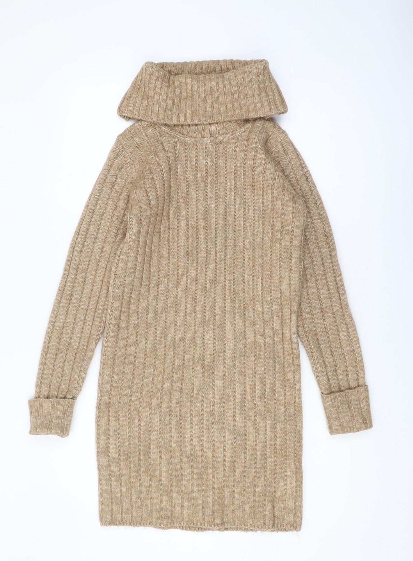 Womens UK Size 8 Miss Selfridge Beige Pullover Jumper