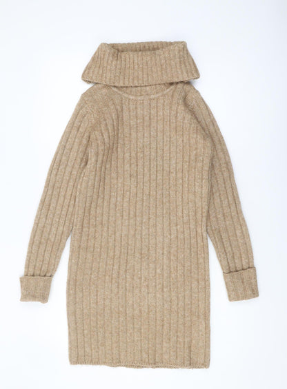 Womens UK Size 8 Miss Selfridge Beige Pullover Jumper