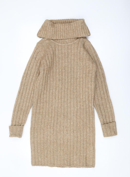 Womens UK Size 8 Miss Selfridge Beige Pullover Jumper