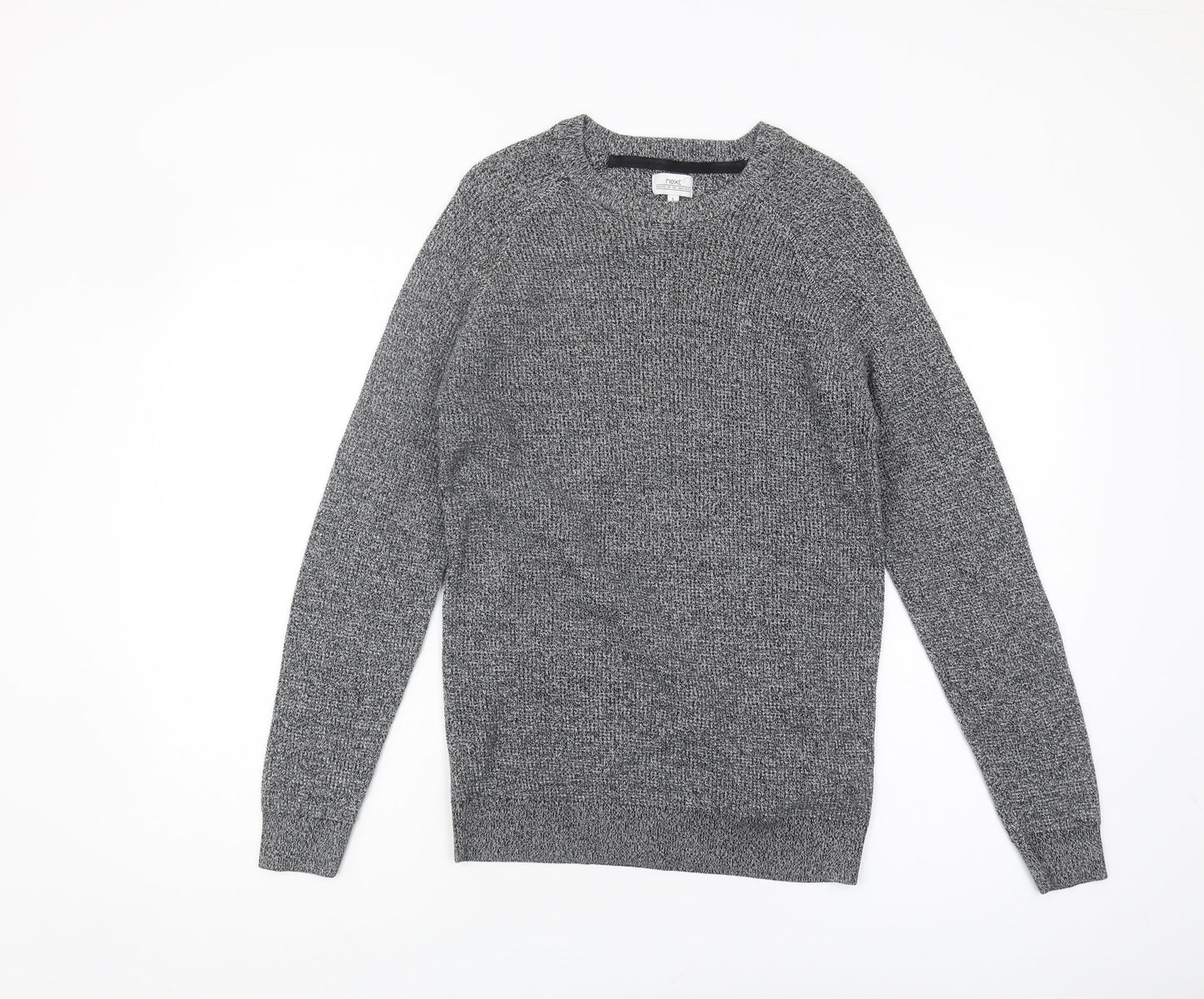 Next Men's Grey Chunky Knit Pullover Jumper S