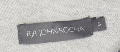 RJR.John Rocha Men's Grey Blue Striped Pullover Jumper S