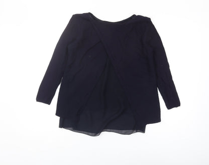 Zara Women's Black Knit Blouse, Size S, Round Neck