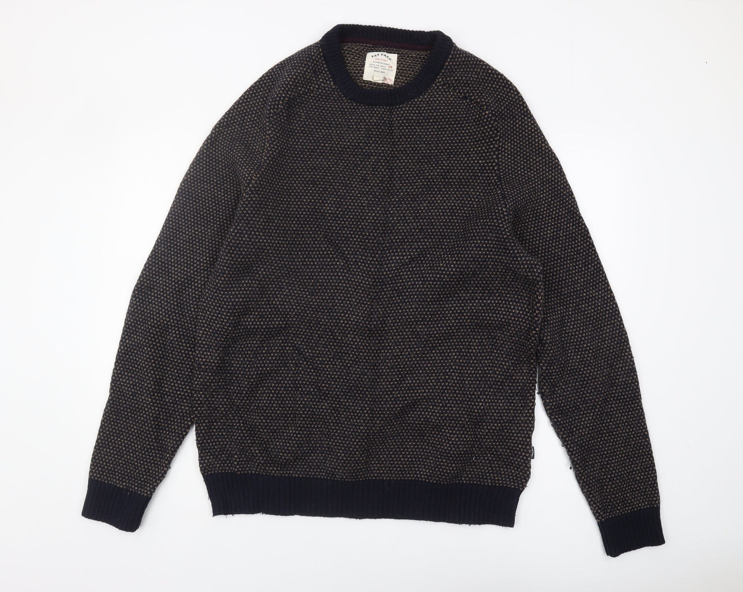 Fat Face Men's Black Cotton Blend XL Pullover Jumper