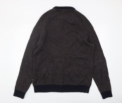 Fat Face Men's Black Cotton Blend XL Pullover Jumper