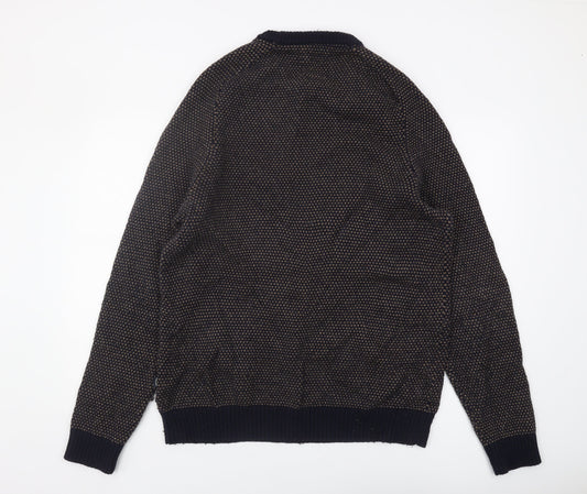 Fat Face Men's Black Cotton Blend XL Pullover Jumper