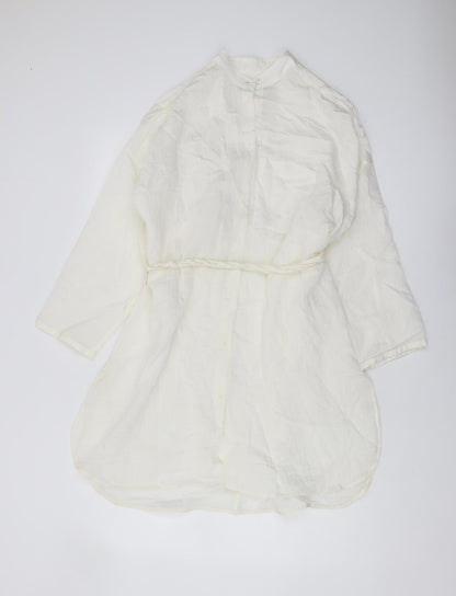 Womens UK Size XS Zara White Basic Blouse