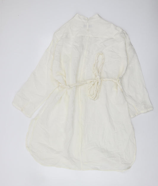 Womens UK Size XS Zara White Basic Blouse
