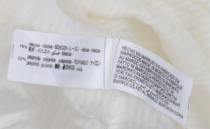 Womens UK Size XS Zara White Basic Blouse