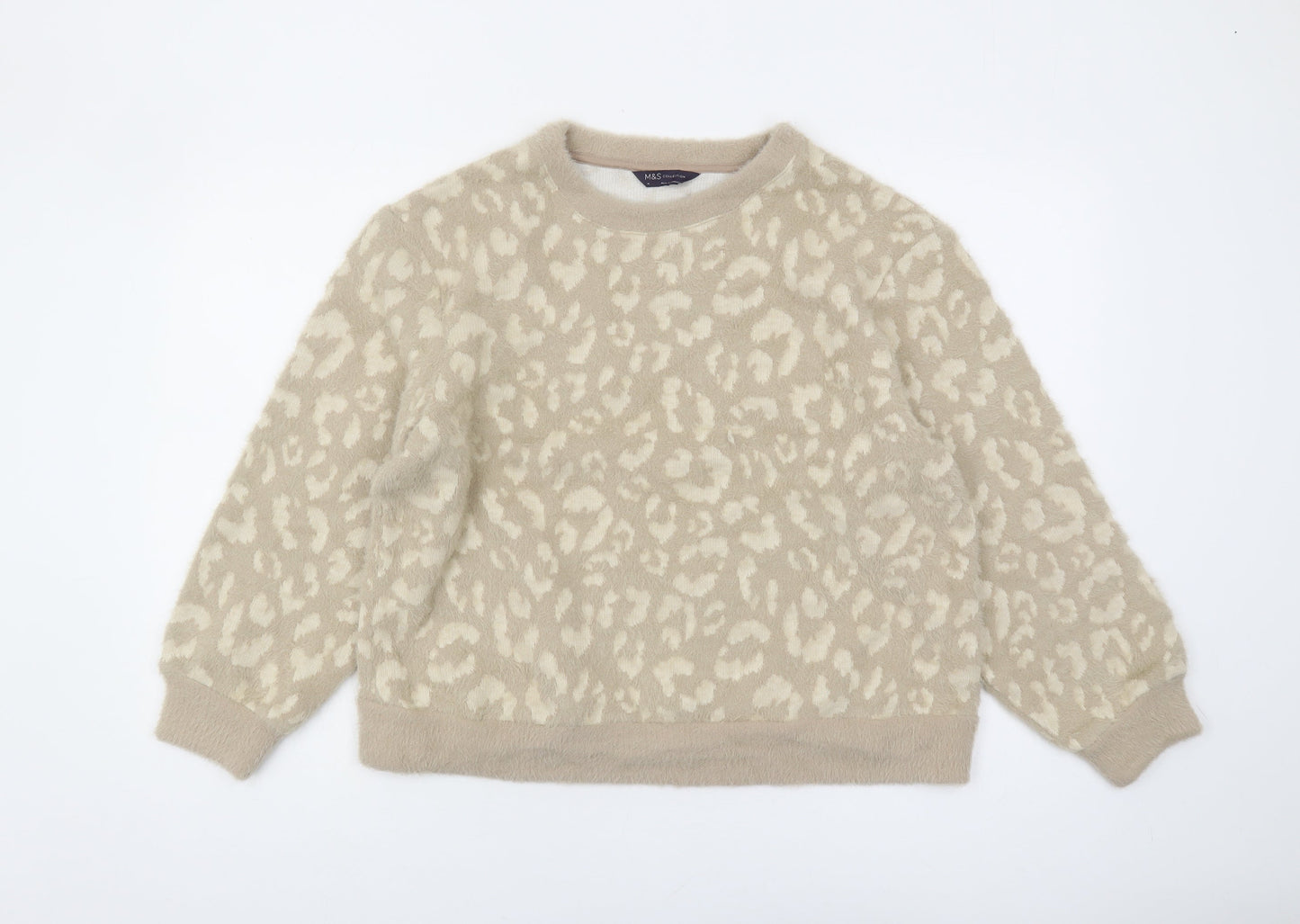 Womens UK Size M Marks and Spencer Beige Pullover Jumper