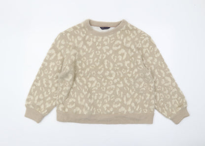 Womens UK Size M Marks and Spencer Beige Pullover Jumper
