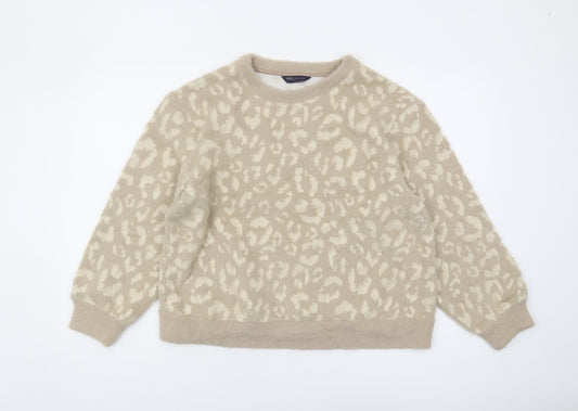 Womens UK Size M Marks and Spencer Beige Pullover Jumper