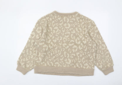 Womens UK Size M Marks and Spencer Beige Pullover Jumper