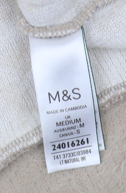 Womens UK Size M Marks and Spencer Beige Pullover Jumper