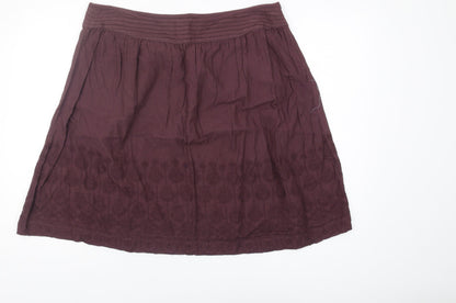 Fat Face Women's Multicoloured Embroidered Skirt Size 16