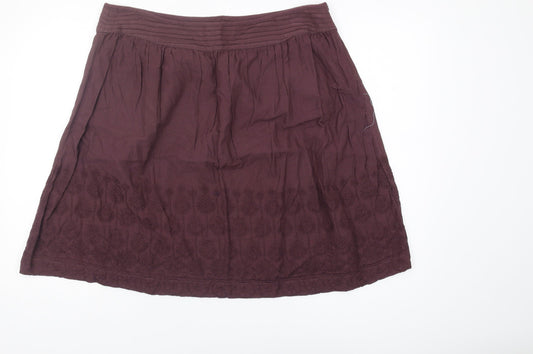 Fat Face Women's Multicoloured Embroidered Skirt Size 16