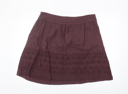 Fat Face Women's Multicoloured Embroidered Skirt Size 16