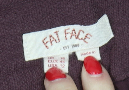 Fat Face Women's Multicoloured Embroidered Skirt Size 16