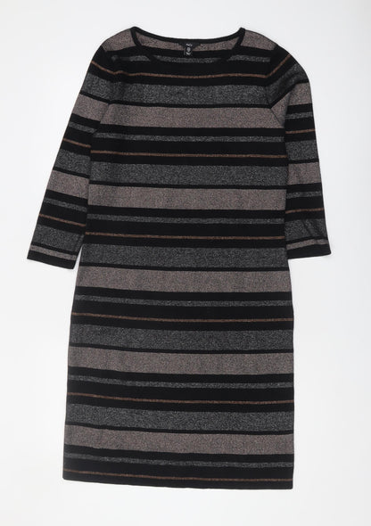 Womens UK Size 12 M&Co Black Tunic Jumper