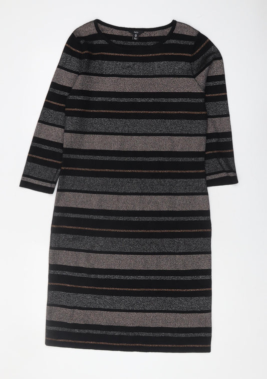 Womens UK Size 12 M&Co Black Tunic Jumper
