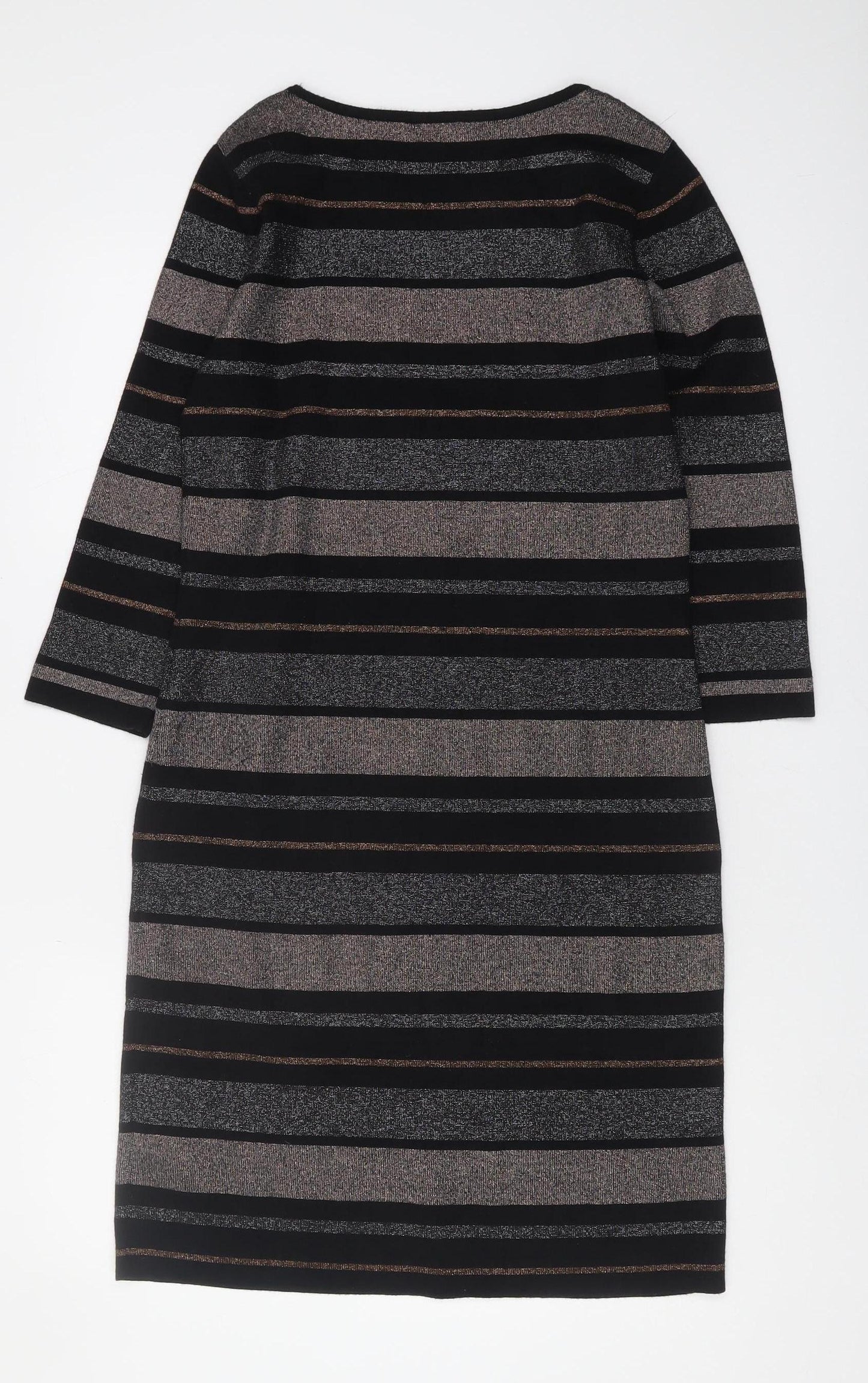 Womens UK Size 12 M&Co Black Tunic Jumper