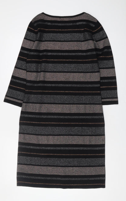 Womens UK Size 12 M&Co Black Tunic Jumper