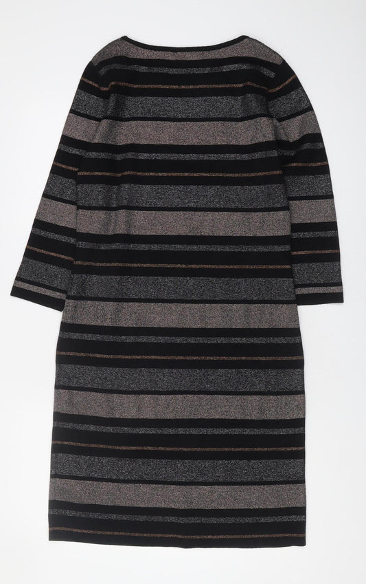 Womens UK Size 12 M&Co Black Tunic Jumper